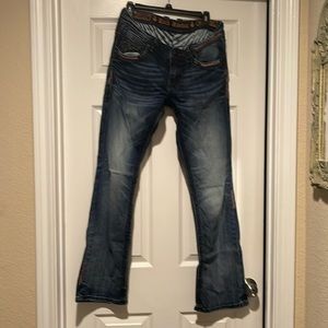 Men’s Rock Revival Fate Slim Boot jeans 32 x 34